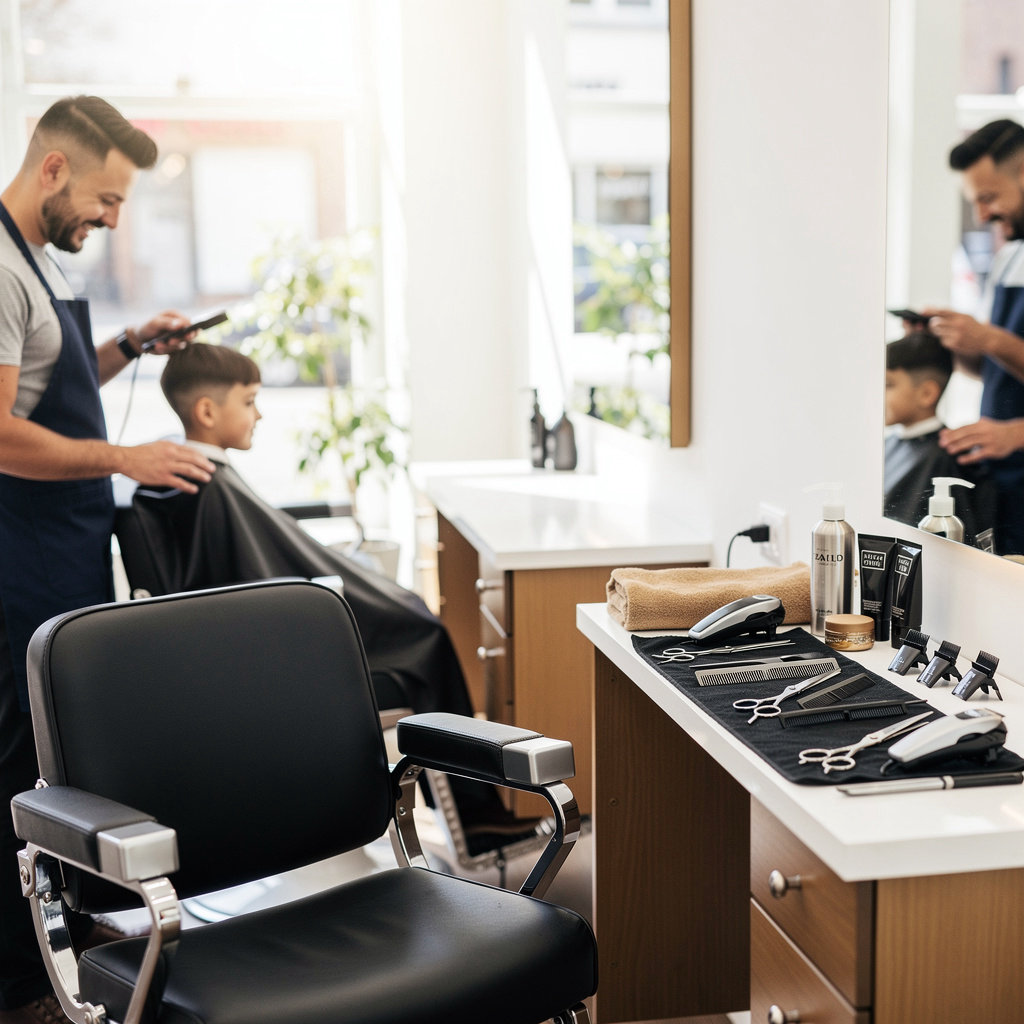 Danny's Custom Styling barber providing a professional haircut and grooming service in Santa Barbara